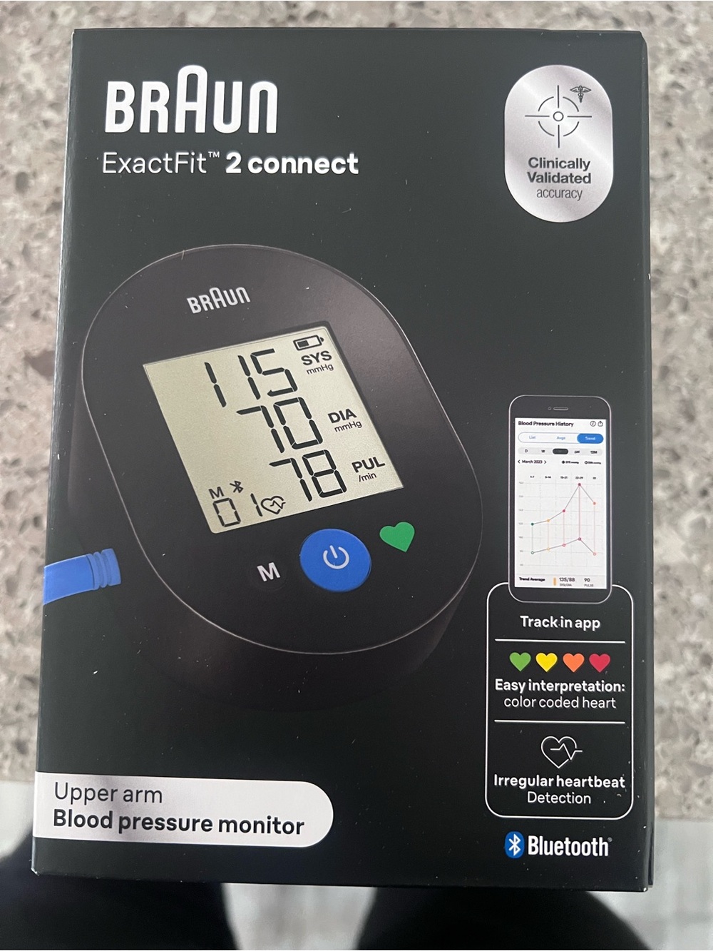 Braun ExactFit 2 Connect Upper Arm Blood Pressure Monitor